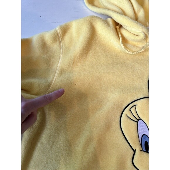 Vtg Warner Bros. 2001 Womens Fleece Pullover Hoodie Sweatshirt Tweety Bird‎ Sz M - Picture 4 of 5